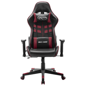 Sedia da Gaming Nera e Rosso Vino in Similpelle cod mxl 59078