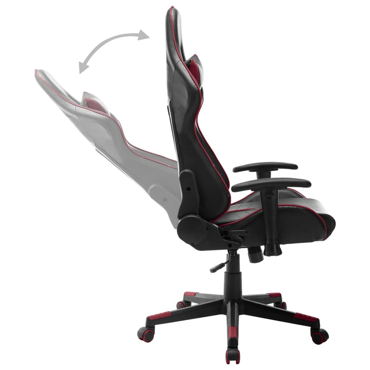 Sedia da Gaming Nera e Rosso Vino in Similpelle cod mxl 59078