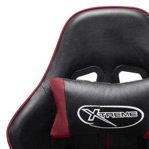 Sedia da Gaming Nera e Rosso Vino in Similpelle cod mxl 59078