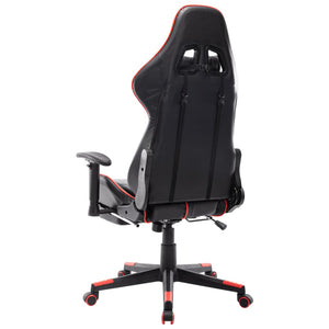 Sedia da Gaming con Poggiapiedi Rossa e Nera in Similpelle cod mxl 62614