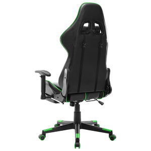 Sedia da Gaming con Poggiapiedi Nera e Verde in Similpelle cod mxl 64518