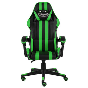 Sedia da Gaming Nero e Verde in Similpelle 20521