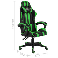 Sedia da Gaming Nero e Verde in Similpelle cod mxl 5730