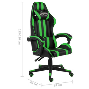 Sedia da Gaming Nero e Verde in Similpelle cod mxl 5730