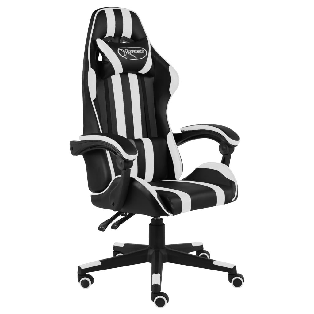 Sedia da Gaming Nero e Bianco in Similpelle cod mxl 5727