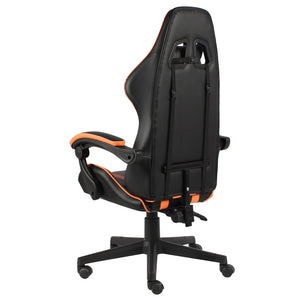 Sedia da Gaming Nero e Arancione in Similpelle