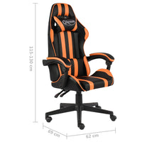 Sedia da Gaming Nero e Arancione in Similpelle