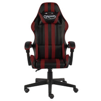 Sedia da Gaming Nero e Rosso Vino in Similpelle cod mxl 5725