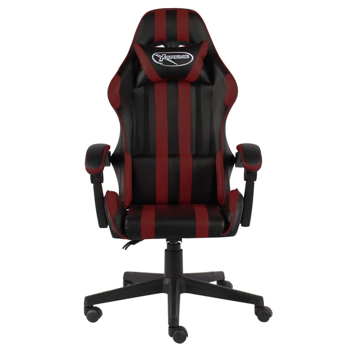 Sedia da Gaming Nero e Rosso Vino in Similpelle cod mxl 5725