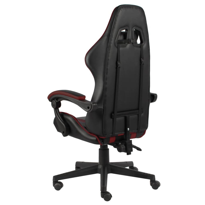 Sedia da Gaming Nero e Rosso Vino in Similpelle cod mxl 5725