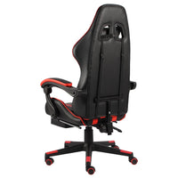 Sedia da Gaming con Poggiapiedi Nero e Rosso in Similpelle cod mxl 9802