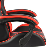 Sedia da Gaming con Poggiapiedi Nero e Rosso in Similpelle cod mxl 9802