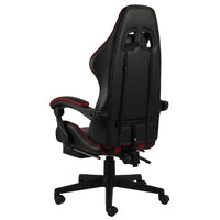 Sedia da Gaming con Poggiapiedi Nero e Rosso Vino in Similpelle cod mxl 12327