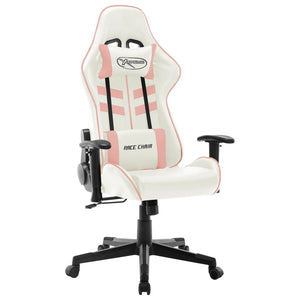 Sedia da Gaming Bianca e Rosa in Similpelle cod mxl 65517