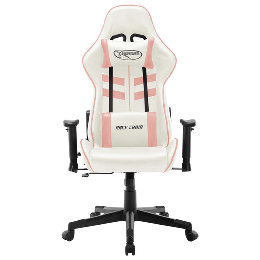 Sedia da Gaming Bianca e Rosa in Similpelle cod mxl 65517