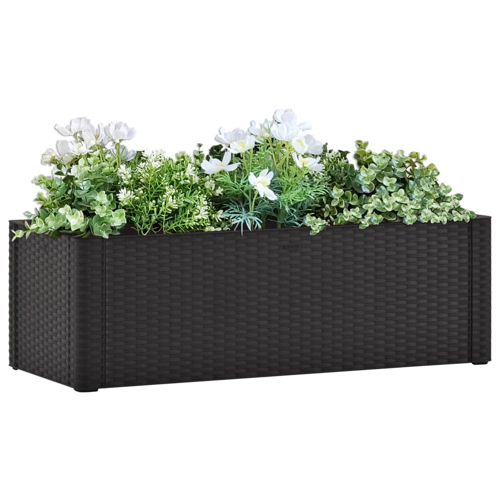 Letto Rialzato Giardino con Irrigazione Antracite 100x43x33 cm cod mxl 42985