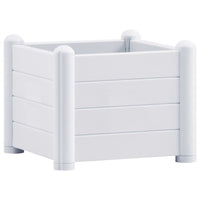 Letto Rialzato da Giardino in PP Bianco 43x43x35 cm 313971