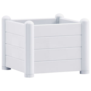 Letto Rialzato da Giardino in PP Bianco 43x43x35 cm 313971