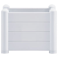 Letto Rialzato da Giardino in PP Bianco 43x43x35 cm 313971