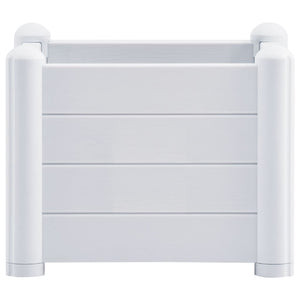 Letto Rialzato da Giardino in PP Bianco 43x43x35 cm 313971