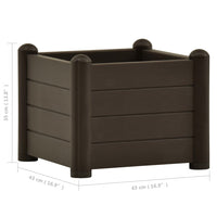 Letto Rialzato da Giardino in PP Moca 43x43x35 cm cod mxl 67355