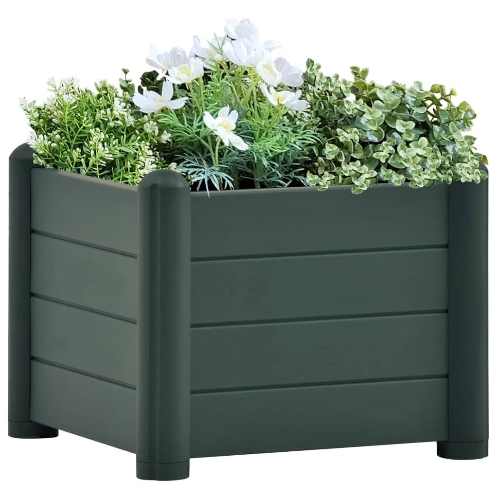 Letto Rialzato da Giardino in PP Verde 43x43x35 cm 313974