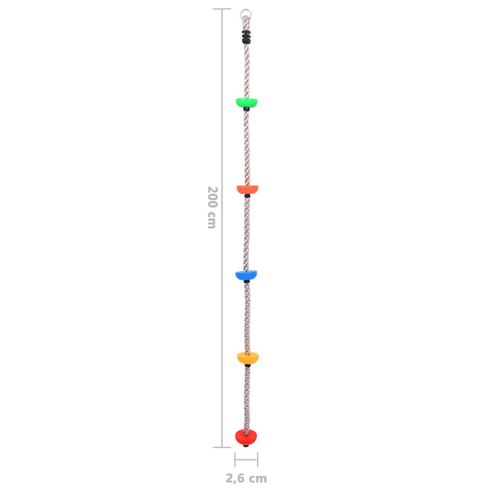 Fune da Arrampicata con Piattaforme 200 cm cod mxl 68488