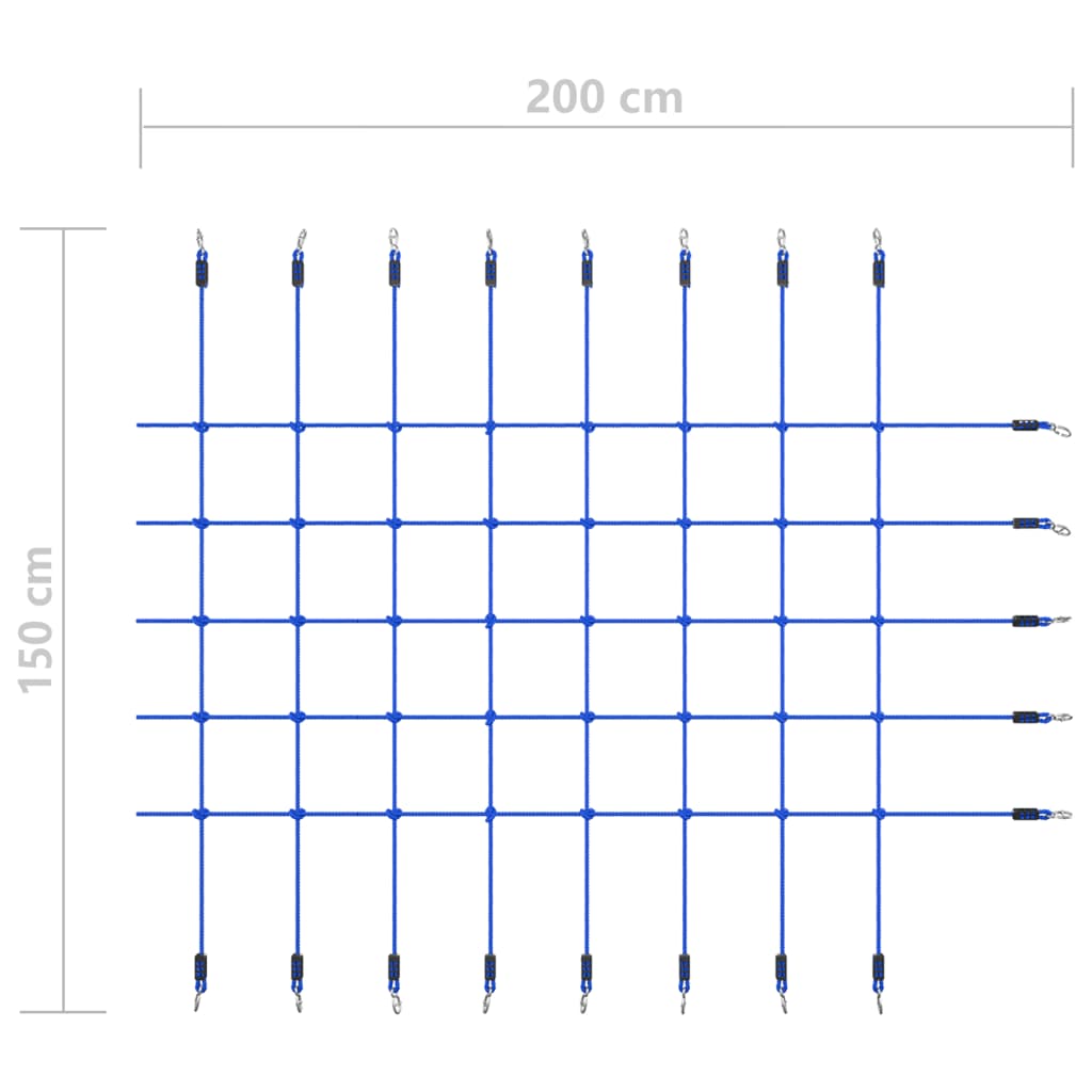 Rete da Arrampicata 200x150 cm Blu cod mxl 74353