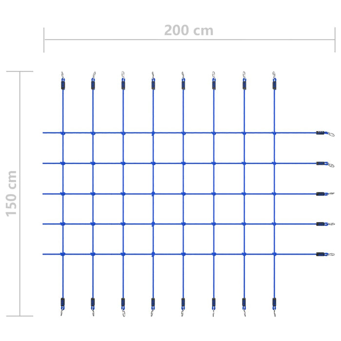 Rete da Arrampicata 200x150 cm Blu cod mxl 74353