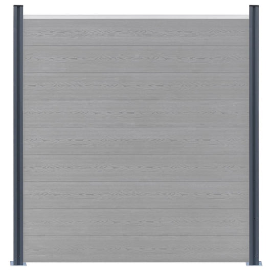 Pali di Recinzione 2 pz Grigio Scuro 185 cm in Alluminio 148986