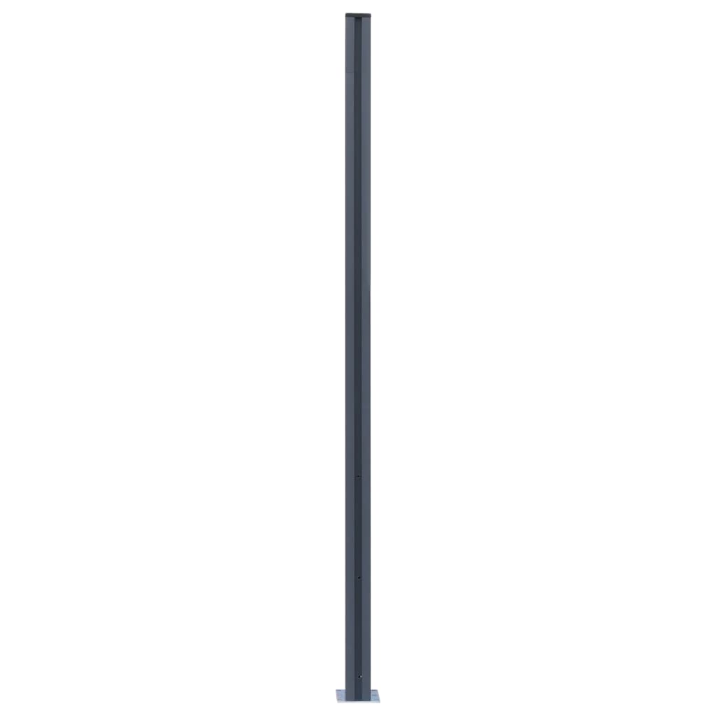 Pali di Recinzione 2 pz Grigio Scuro 185 cm in Alluminio cod mxl 66452