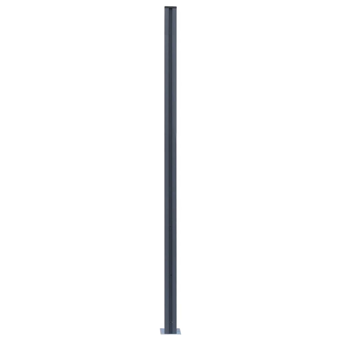 Pali di Recinzione 2 pz Grigio Scuro 185 cm in Alluminio cod mxl 66452