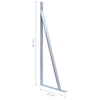 Staffe di Supporto per Recinzione 2 pz in Acciaio Zincato cod mxl 62192