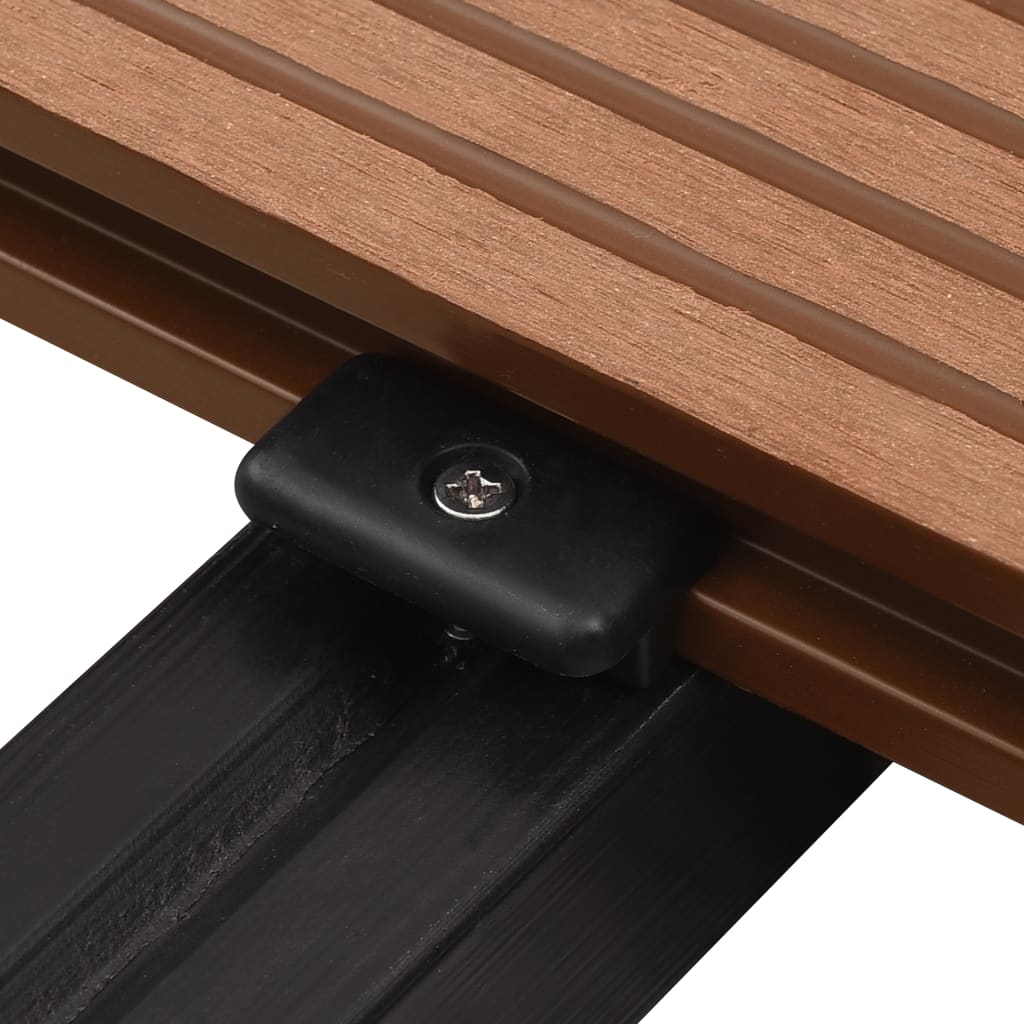 Clip per Decking con Viti 200 pz in Plastica e Acciaio Inox