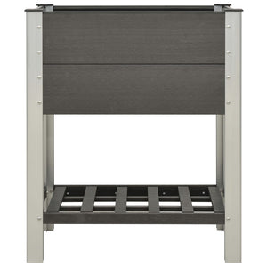 Fioriera Rialzata da Giardino con Ripiano 75x50x90cm WPC Grigio cod mxl 67169