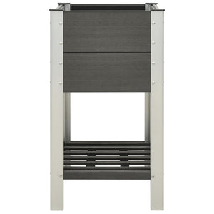 Fioriera Rialzata da Giardino con Ripiano 75x50x90cm WPC Grigio cod mxl 67169