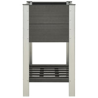 Fioriera Rialzata da Giardino con Ripiano 75x50x90cm WPC Grigio 149014