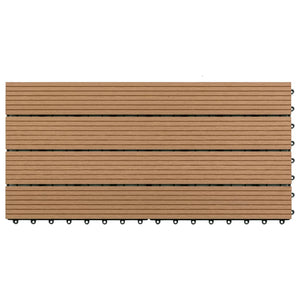 Piastrelle per Decking in WPC 6 pz 60x30 cm 1,08 m² Marrone