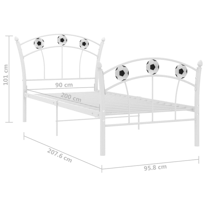 Giroletto con Motivo Calcio in Metallo Bianco 90x200 cm 324745