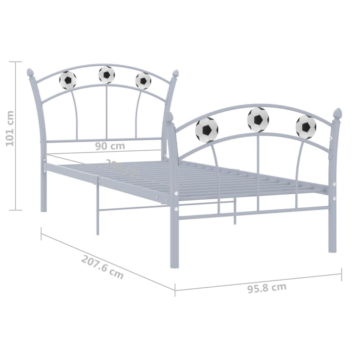 Giroletto con Motivo Calcio in Metallo Grigio 90x200 cm cod mxl 58984