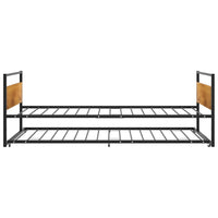 Telaio Giroletto con Letto Estraibile Nero in Metallo 90x200 cm cod mxl 64406