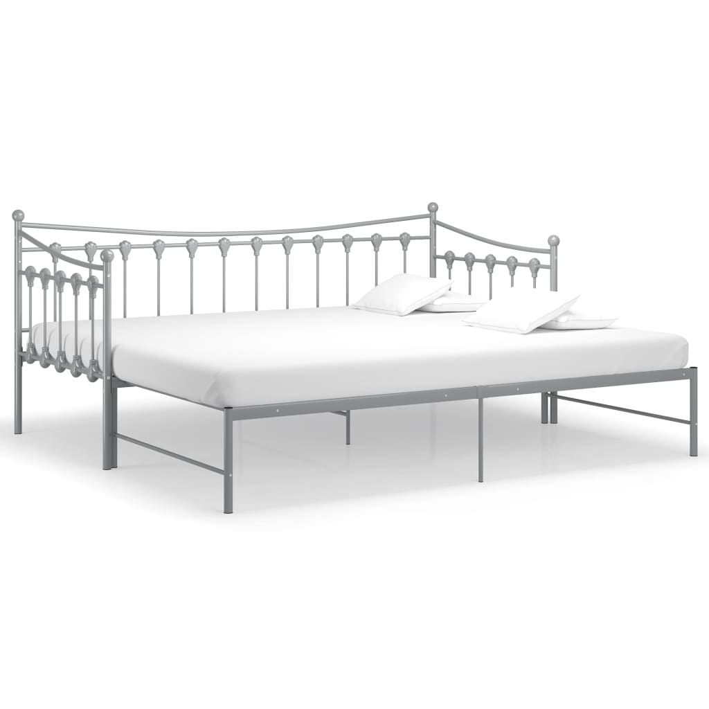 Telaio Divano Letto Estraibile Grigio in Metallo 90x200 cm cod mxl 61919