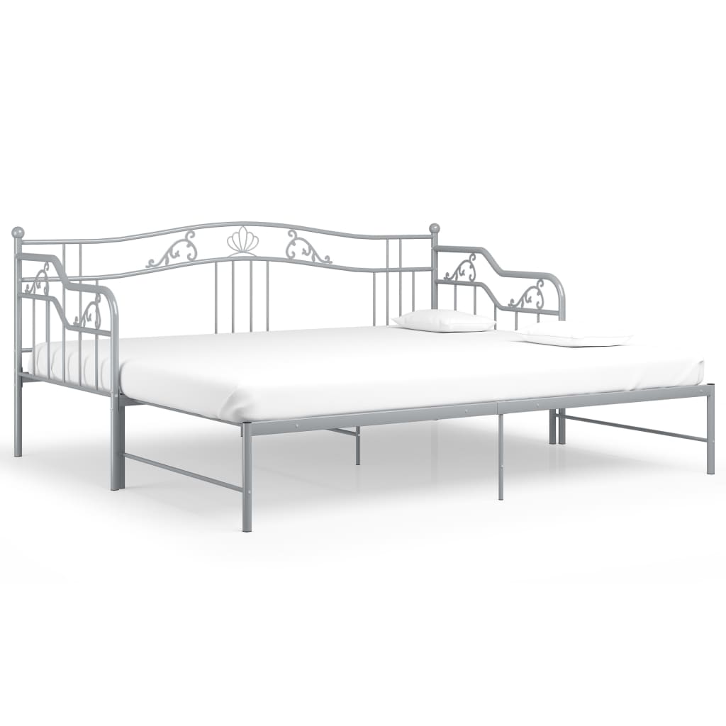 Telaio Divano Letto Estraibile Grigio in Metallo 90x200 cm cod mxl 61725