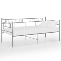 Telaio Divano Letto Grigio in Metallo 90x200 cm 324769