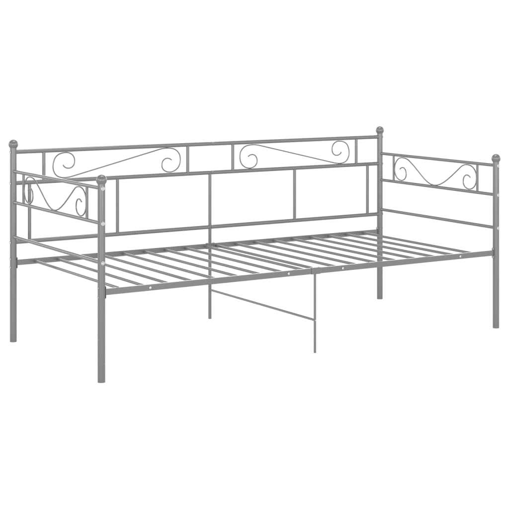 Telaio Divano Letto Grigio in Metallo 90x200 cm 324769