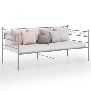 Telaio Divano Letto Grigio in Metallo 90x200 cm 324769