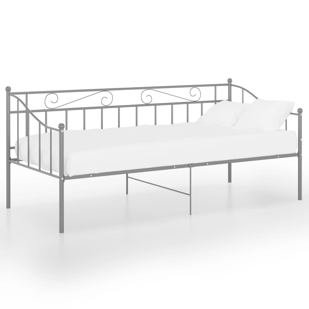 Telaio Divano Letto Grigio in Metallo 90x200 cm cod mxl 61182