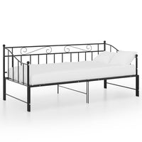 Telaio Divano Letto Estraibile Nero in Metallo 90x200 cm cod mxl 46267