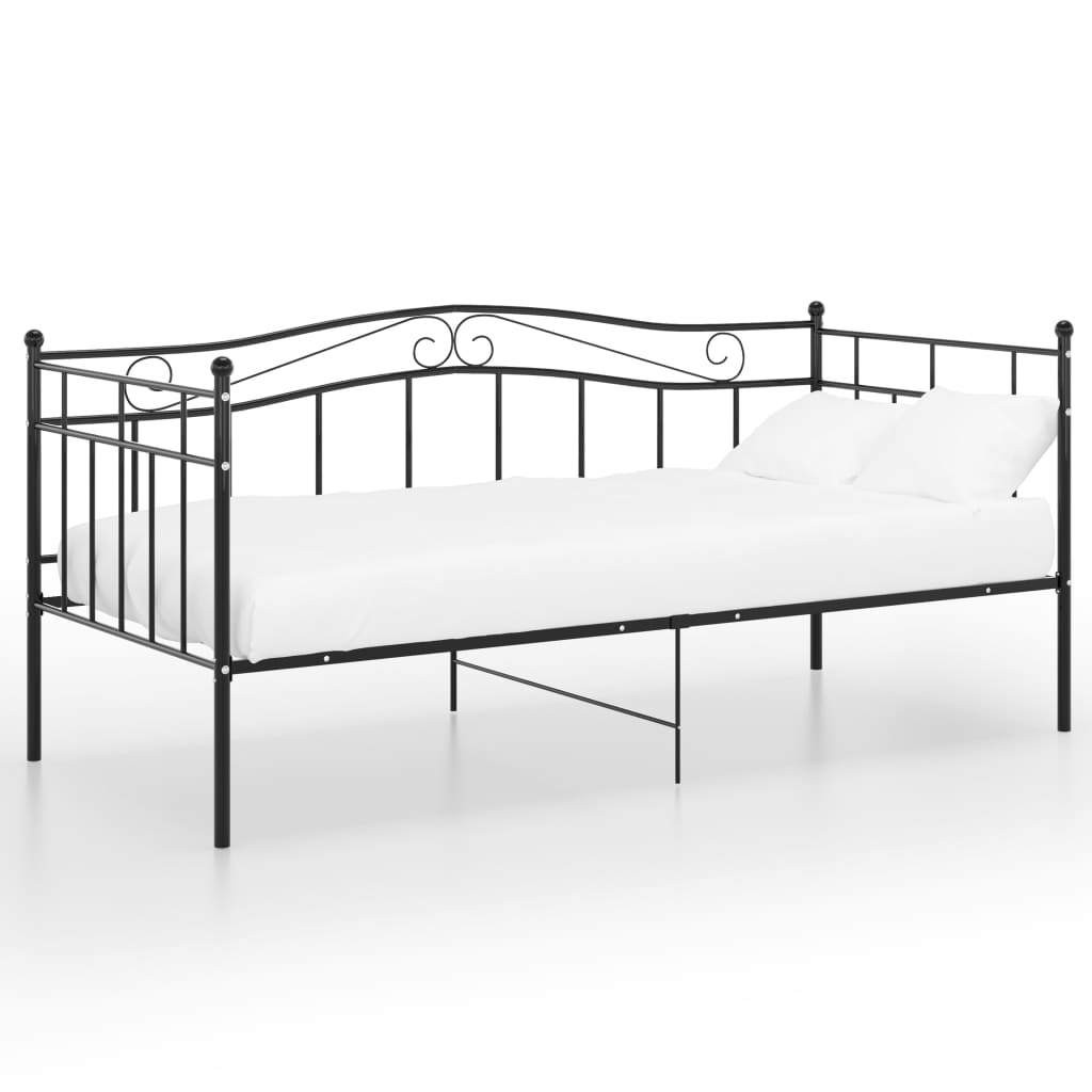 Telaio Divano Letto Nero in Metallo 90x200 cm cod mxl 55073