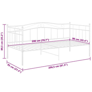 Telaio Divano Letto Bianco in Metallo 90x200 cm 324780